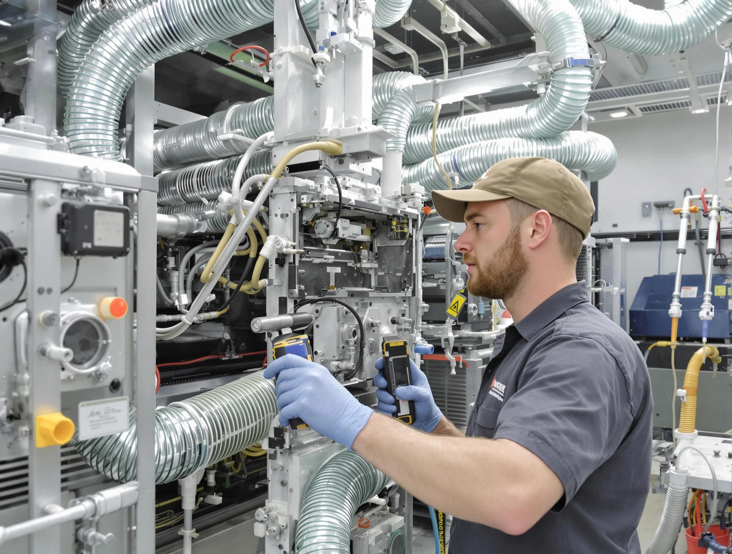 South Fulton Air Duct Cleaning technician performing precision commercial coil cleaning at a business facility in South Fulton
